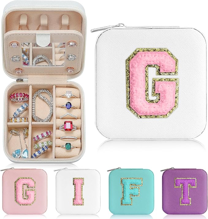 Parima Small Jewelry Box for Girls, Travel Initial Jewelry Boxes for Girls | by PARIMA