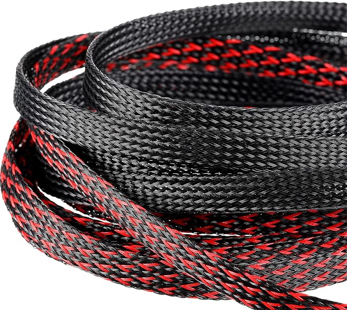 Xuniea 96ft Wire Loom Braided Cable Sleeve Covers Cord Management - Image 4