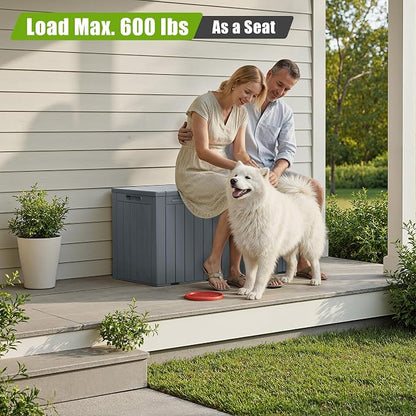 Flamaker Resin Deck Box 100 Gallon Large Outdoor Storage Box Waterproof | - Image 7