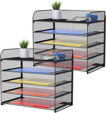 2 Pack Legal/A4/Letter Size Desk Paper Organizer Desktop File Organizer by Vanulee