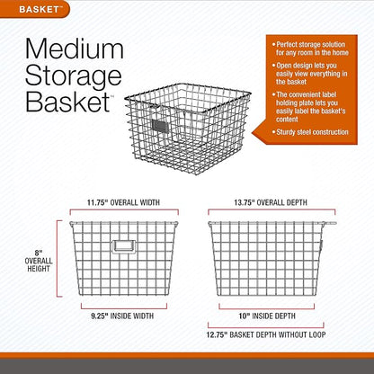 Spectrum Diversified 47970 Wire, Vintage Locker Basket Style, Rustic Farmhouse - Image 8