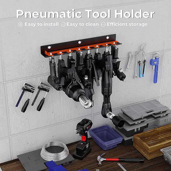 Air Tool Holder, Air Tool Rack for Garage Walls and Tool Cart Storage - Image 3