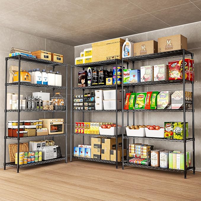 5-Tier Storage Shelves 72" H Wire Shelving - Image 9