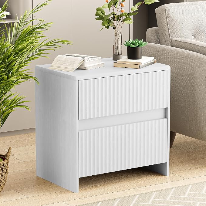 Fluted Nightstand, Modern Night Stand - Image 6