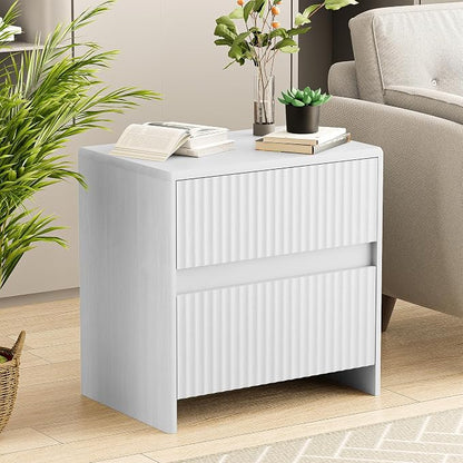 Fluted Nightstand, Modern Night Stand - Image 6