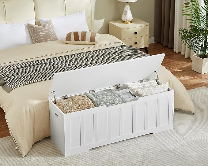 VANKILEY 51.2" Storage Chest Extra Large, Wooden Storage Bench, - Image 5