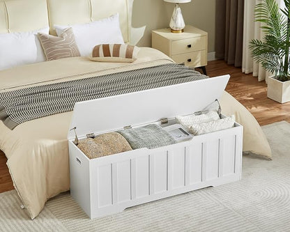 VANKILEY 51.2" Storage Chest Extra Large, Wooden Storage Bench, - Image 5