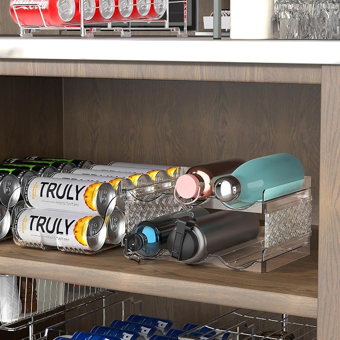 Simple Houseware 2-Tier Stackable Water Bottle Tumbler Storage Organizer - Image 7