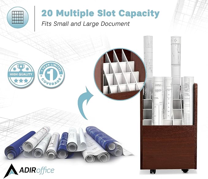 AdirOffice Adir Blue Print Storage Organizer - Image 4