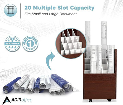 AdirOffice Adir Blue Print Storage Organizer - Image 4