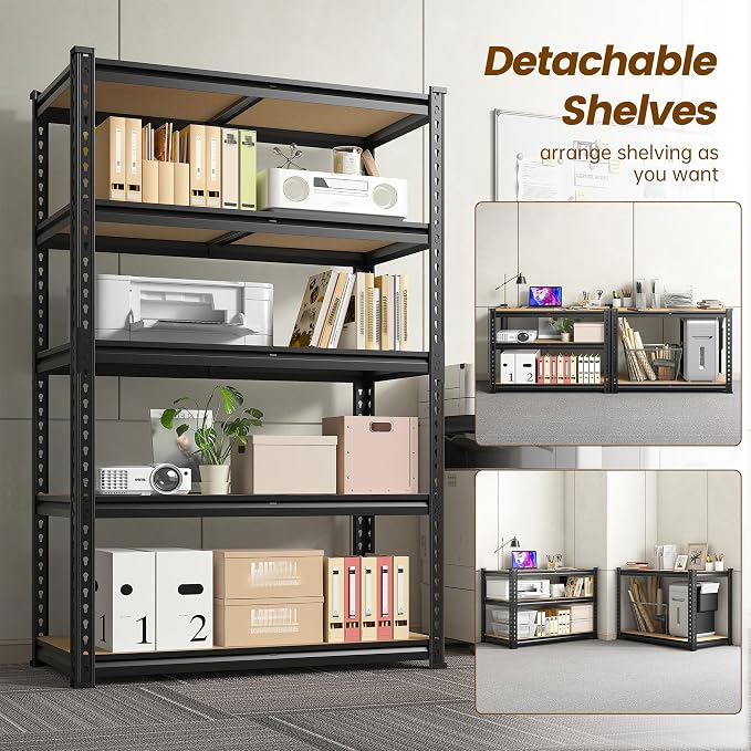 DurayLoly Shelving Unit, 15.75" D×31.55" W×63.05" H Shelves - Image 6