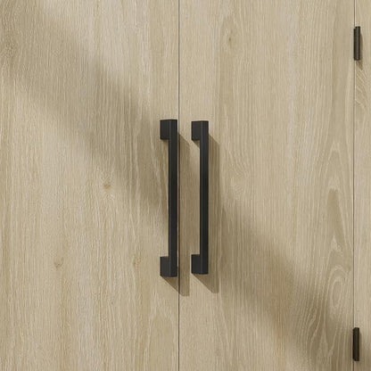 Standard Bookcase with Doors, Bookshelves Floor Standing 5 Tier Adjustable - Image 8