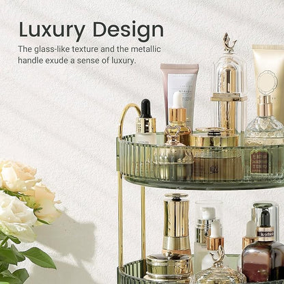 Rotating Makeup Organizer for Vanity, Perfume Skin Care Organizers Large - Image 3