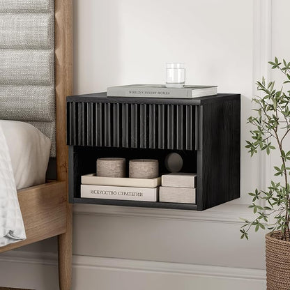 EYYTHUNG Fluted Floating Nightstand Set of 2 - Image 7