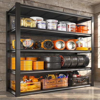 REIBII 48" W Garage Shelving 2500LBS Storage Shelves 5 Tier Heavy Duty Shelving - Image 8