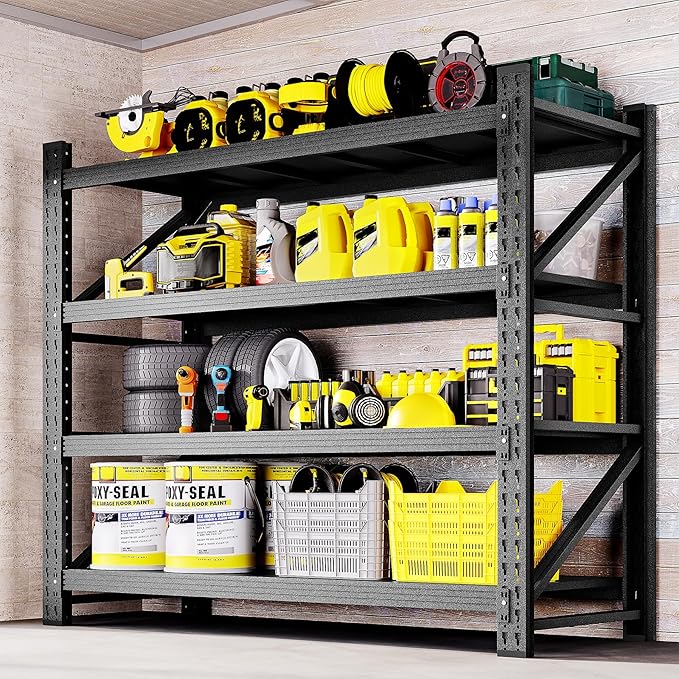 48" W Storage Shelves 3000lbs Garage Metal Shelving Heavy Duty Garage Shelves by BYNSOE