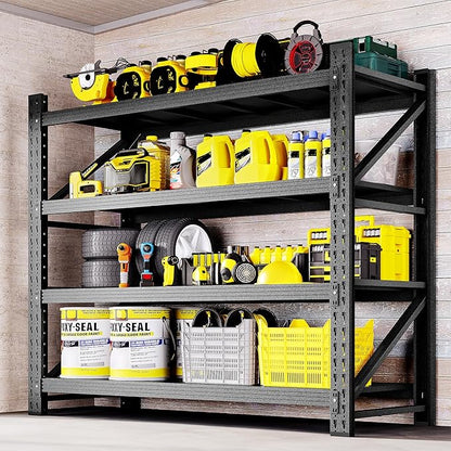 48" W Storage Shelves 3000lbs Garage Metal Shelving Heavy Duty Garage Shelves by BYNSOE