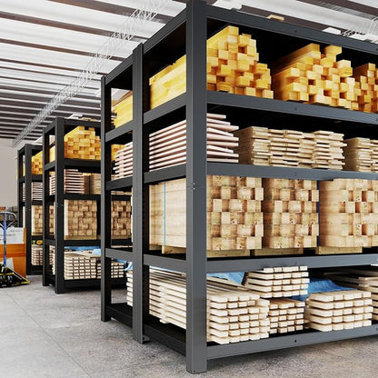 84" H 5-Tier Heavy Duty Storage Shelves, 3000LBS Capacity Adjustable Metal - Image 4