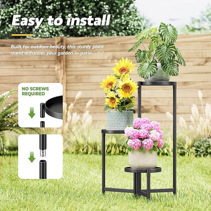 3 Tiered Plant Stand Indoor for Multiple Large Planter, Tall Heavy Duty - Image 6