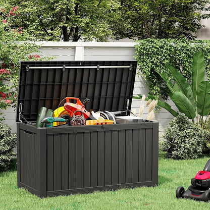 150 Gallon Resin Deck Box, Large Indoor and Outdoor Storage Box, Weatherproof - Image 6