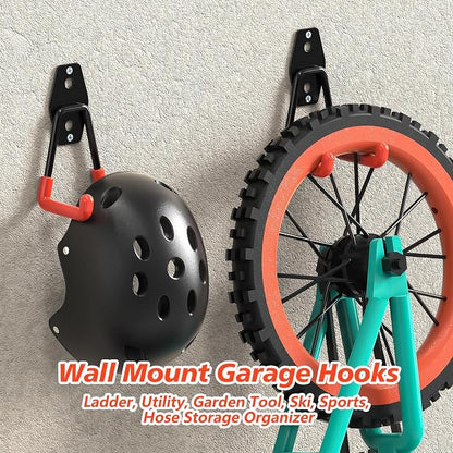 4 Pack Heavy Duty Garage Hooks, Solid Steel Wall Mount Hangers, - Image 6