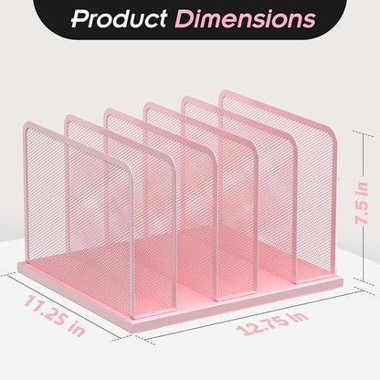 Kuntine.B Desk File Organizer Upright Mesh Desktop Organizer File Sorter Office - Image 2