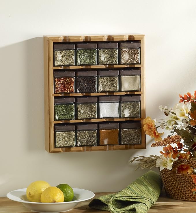 Kamenstein 16 Jar Bamboo 3-in-1 Spice Organizer - Image 2