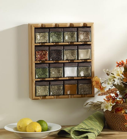 Kamenstein 16 Jar Bamboo 3-in-1 Spice Organizer - Image 2
