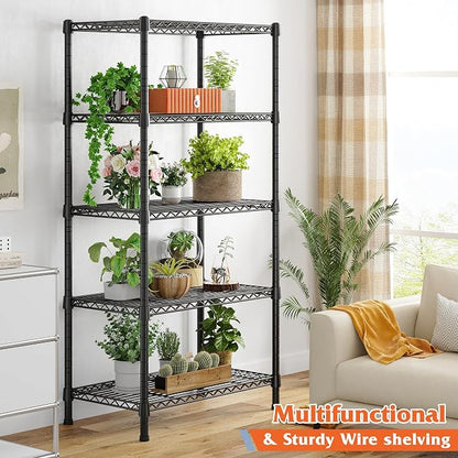 REIBII Wire Shelving Rack 5-Tier Metal Shelves - Image 8