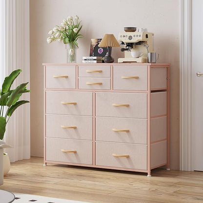 LUMTOK 10 Drawers Dresser with Fabric Bins - Image 2