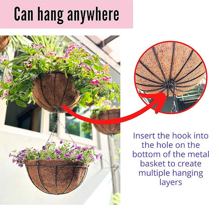 LaLaGreen Hanging Baskets for Plants Outdoor Extra Large Hanging Planter - Image 5