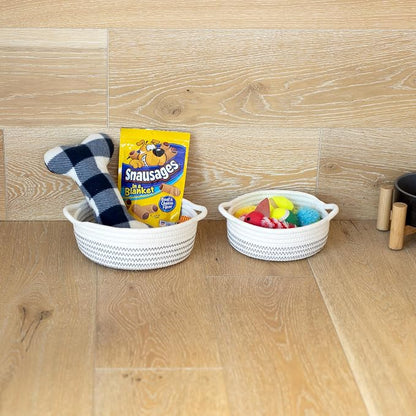 NaturalCozy 5-Piece Round Woven Cotton Rope Storage Baskets - Image 7