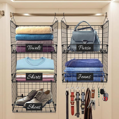 DECOLURE 5-Tier Adjustable Hanging Closet Organizer – Maximize Hanging Storage by DECOLURE