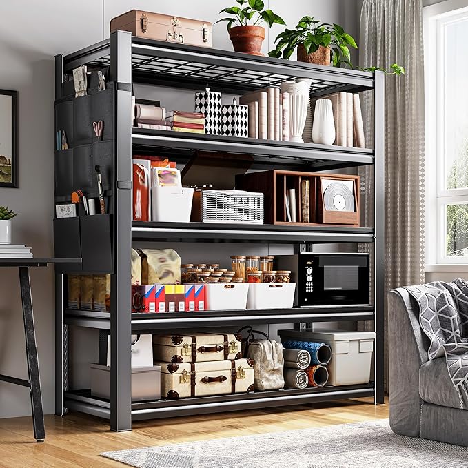 REIBII Storage Shelves, Heavy Duty Garage Shelving Load 2500LBS, 5-Tier Garage - Image 8