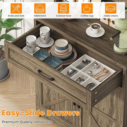 Saudism 70 Inch Farmhouse Storage Cabinet - Image 6