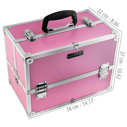 SHANY Essential Pro Makeup Train Case Cosmetic Box Portable Makeup Case - Image 4