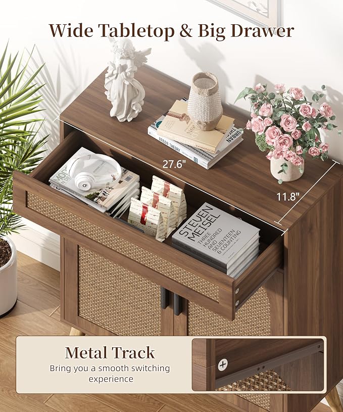 Keehusux Rattan Storage Cabinet - Image 4