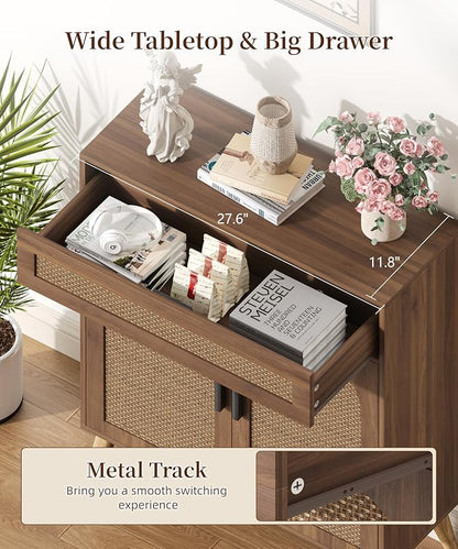 Keehusux Rattan Storage Cabinet - Image 4