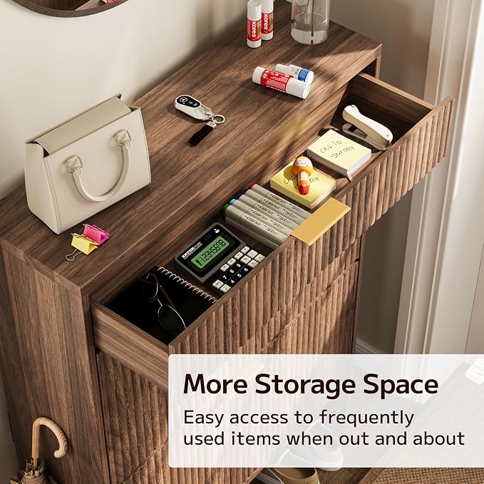 Fluted Shoe Cabinet Storage - Image 4