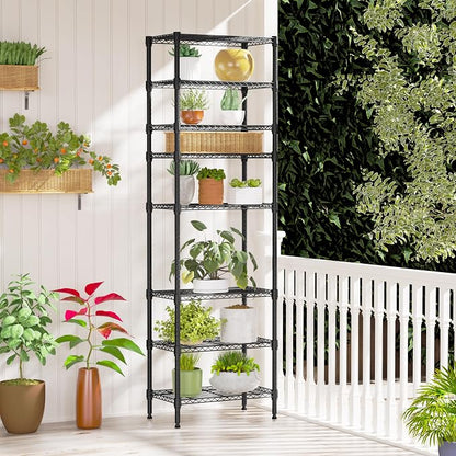 IZEUK 8 Tier Adjustable Metal Storage Shelving Unit, Heavy Duty Standing Rack - Image 5