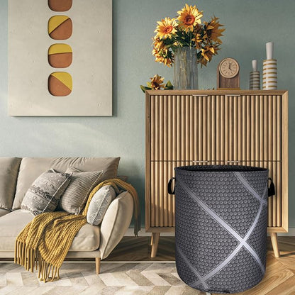 Basketball Grey Texture Laundry Hamper - Image 7