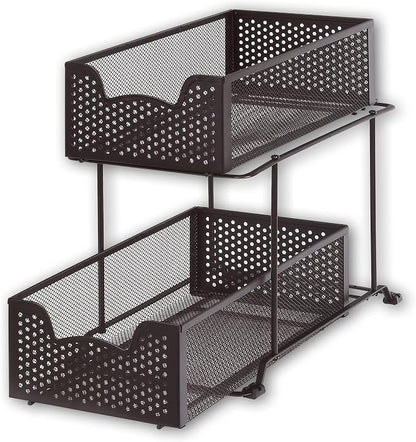 Simple Houseware 2 Tier Sliding Cabinet Basket Organizer Drawer - Image 5