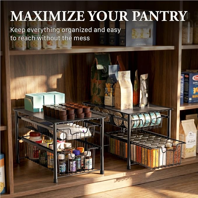 Simple Houseware Stackable Sliding Basket Organizer Drawer - Image 7
