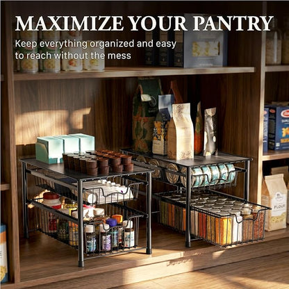 Simple Houseware Stackable Sliding Basket Organizer Drawer - Image 7