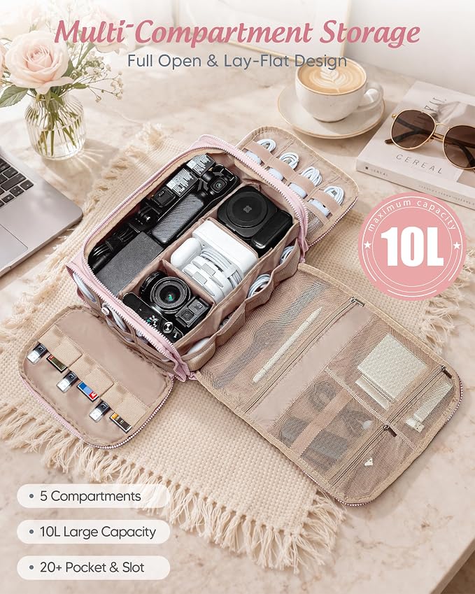 Marscamd Cable Organizer Bag, Travel Cord & Charger Organizer Pouch - Image 2