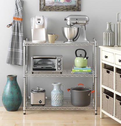 Whitmor 3 Tier Shelving Unit, Metal Storage Shelves, 400 lbs Capacity per Shelf - Image 4