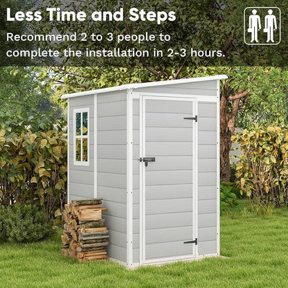 Patiowell 5x4 FT Outdoor Storage Shed - Image 3