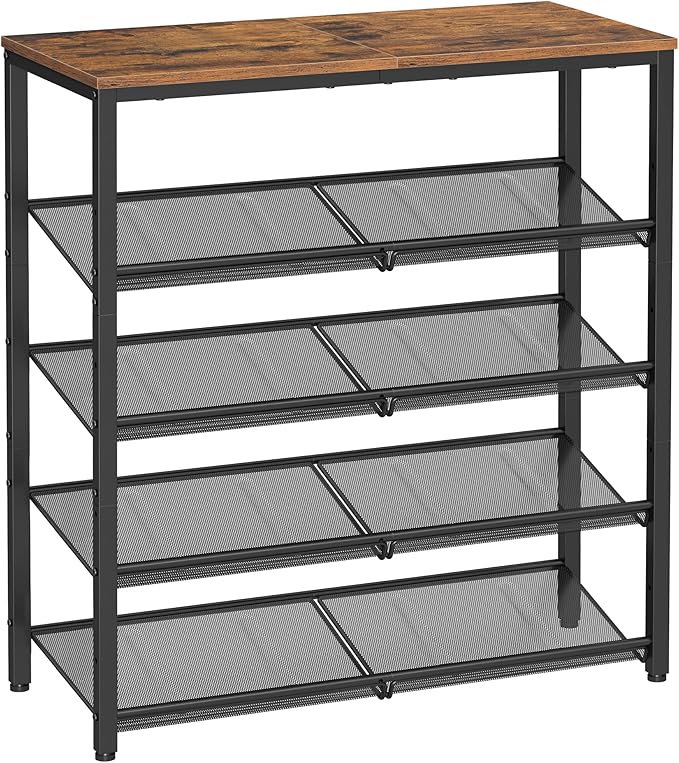 VASAGLE Shoe Rack for Entryway, Freestanding, Adjustable, Industrial | 5-Tier by Unknown
