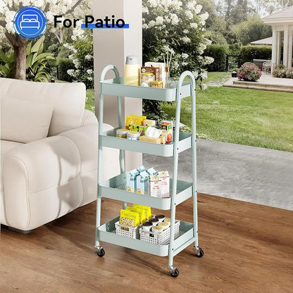 NEWBULIG 4-Tier Metal Rolling Cart - Image 8