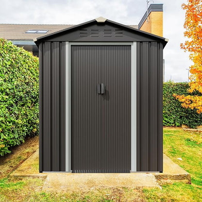 JY QAQA 5x3 FT Metal Outdoor Garden Storage Shed, Waterproof Metal Garden Sheds - Image 7